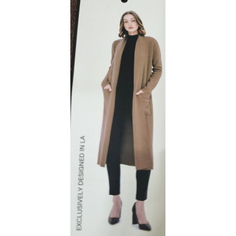 NWT Max Sport Open Front Long Cardigan Fall Sweater Mocha Brown Women's XL  $368